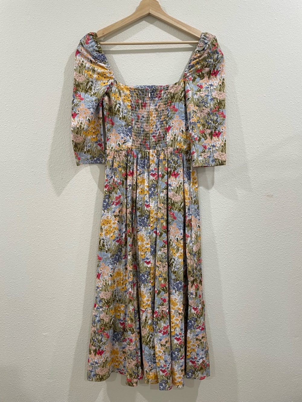 Reformation Cyprus Midi Dress in Countryside Floral Square-Neck Summer Wedding 6 - Picture 14 of 16